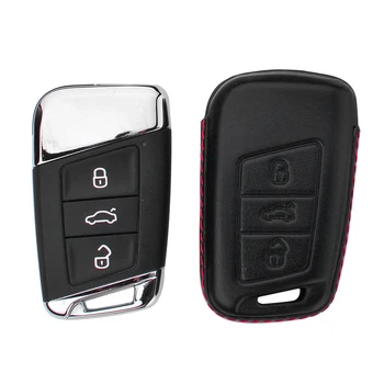 

Genuine Leather Car Key Case Shell Cover Key Protector Accessories for Volkswagen VW Passat B8 Arteon Passat Variant