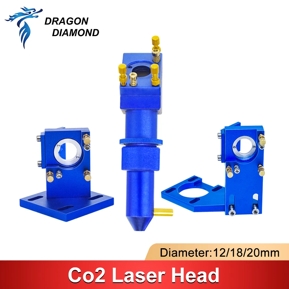 K40 Series CO2 Laser Head Set Dia.12-20mm Focal Length 50.8mm For 2030 4060 K40 Laser Engraver hunst e series co2 laser head set with lens diameter 20mm fl50 8