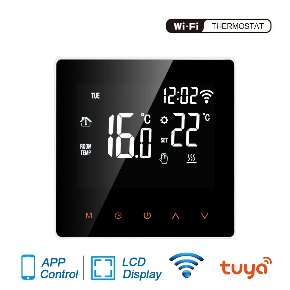 Termostato inteligente WiFi para calefacción de suelo, calentador eléctrico de agua/gas, control remoto de temperatura, actualizado, para Google Home y Alexa