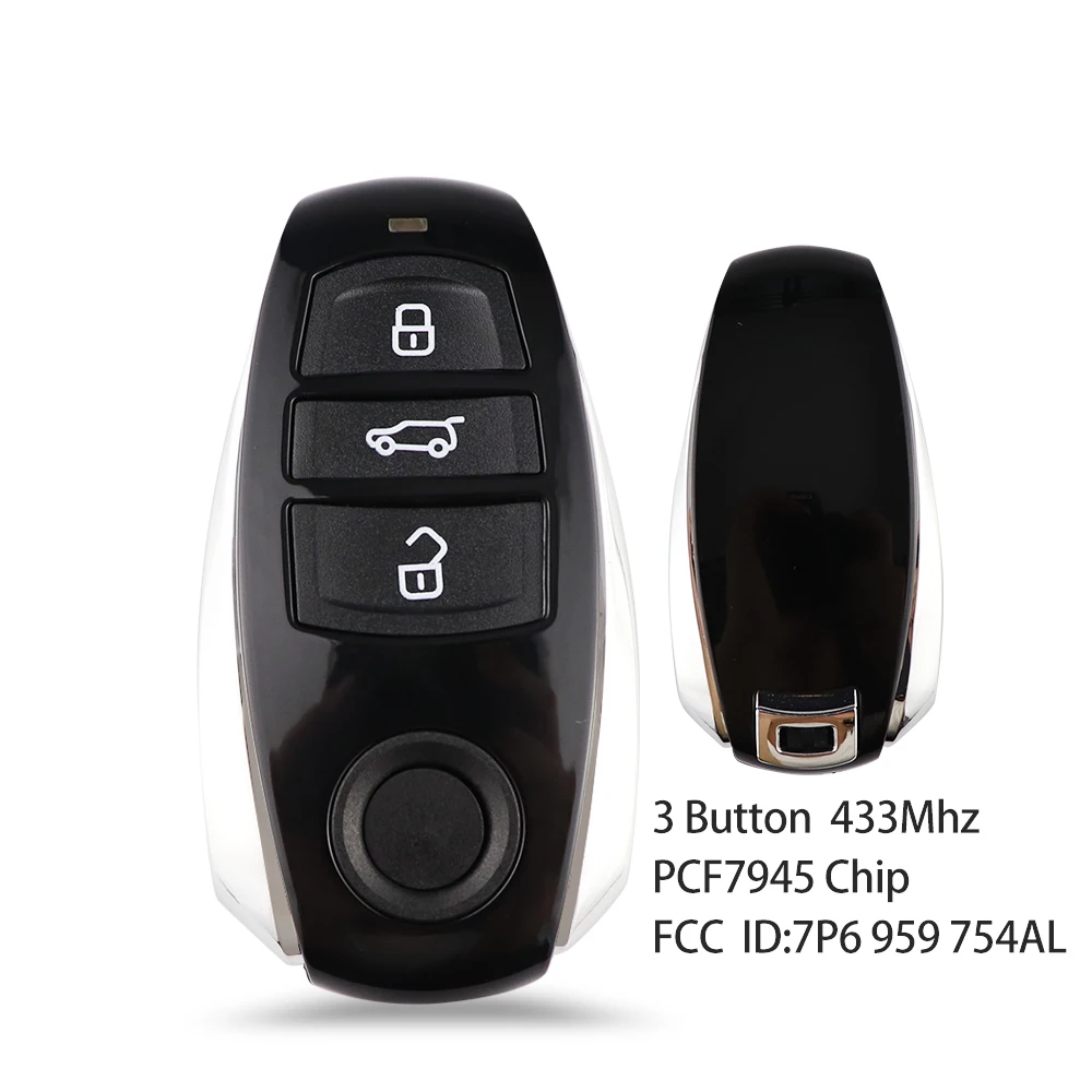 Chiave/Telecomando Per Volkswagen Volkswagen Touareg 2010-2014 Pcf7945a-hitag(vag) Chip Di 315/433mhz Smart Chiave A Distanza Dell'automobile 7p6959754al - 3/4 Pulsante Volkswagen - Hab720e03e624404da62aa800a9b7db26t