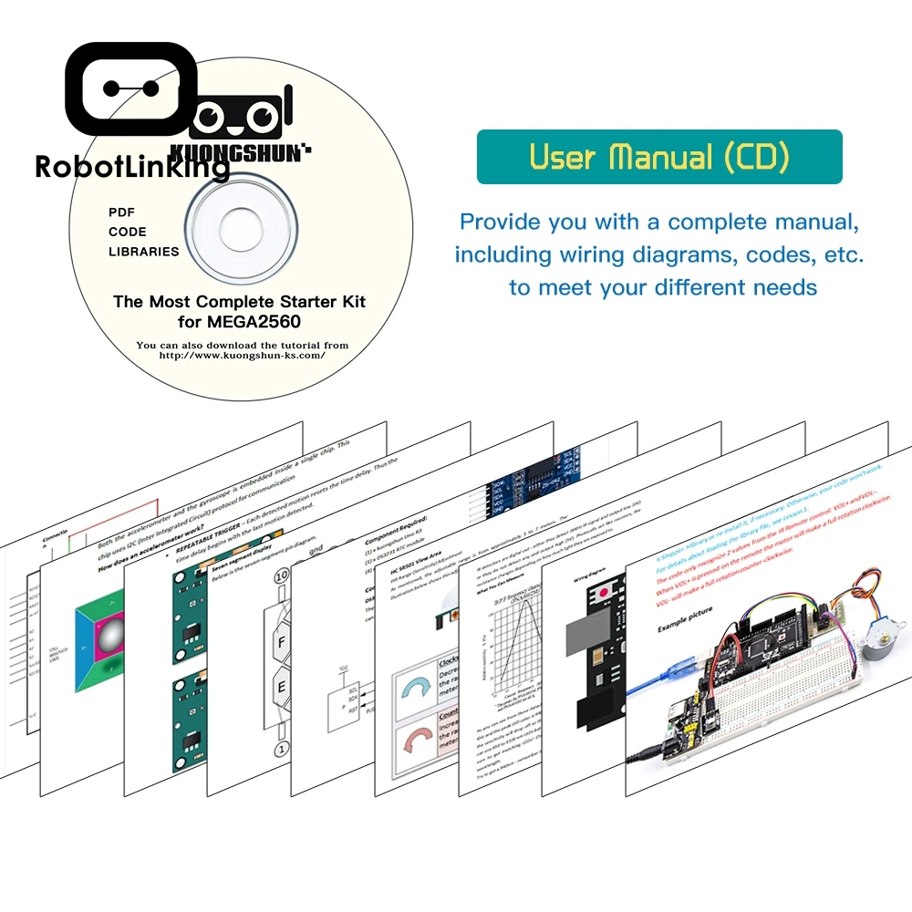 Robotlinking EL-KIT-008 Mega 2560 проект самый полный конечный стартовый набор ж/учебник для Arduino UNO Nano