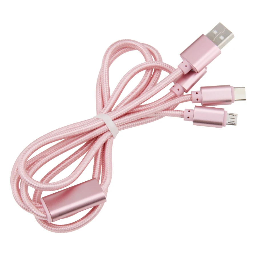 300pcs 안 드 로이드에 대 한 1 USB 케이블에 3 아이폰 Type-c 휴대 전화 다기능 Usb 하나 드래그 3 휴대 전화 충전 케이블