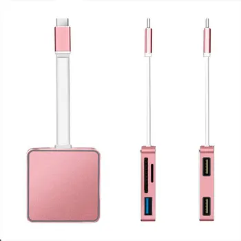 

Portable Type-C to USB 2.0/3.0 Dock Card Reader Adapter Hub for Macbook Phone