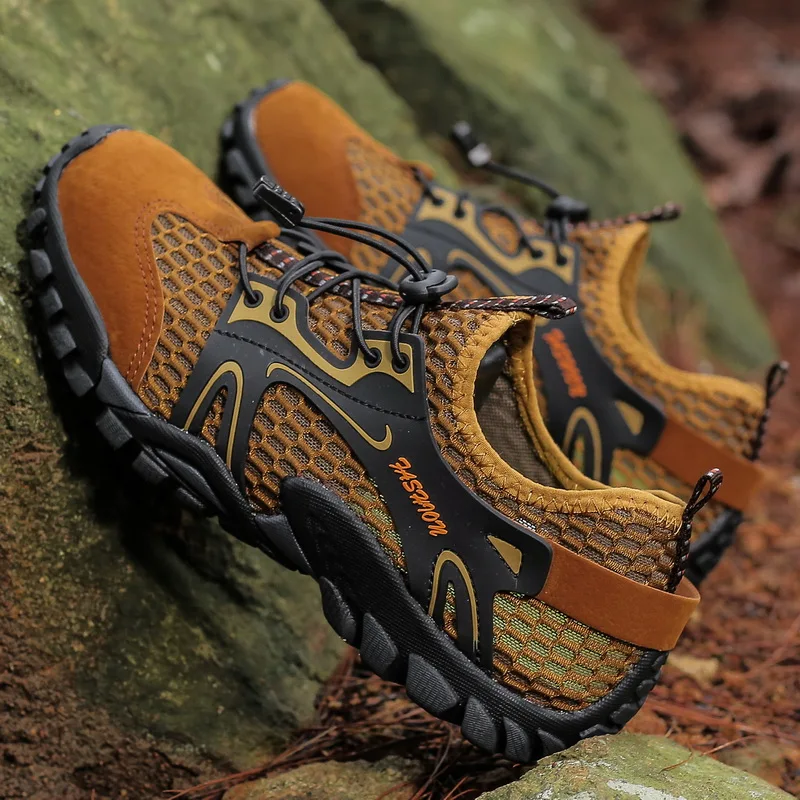 Men's Sandals non-slip breathable wading creek shoes casual summer hiking mesh outdoor shoes large size 38-50 size summer sandals mens shoes