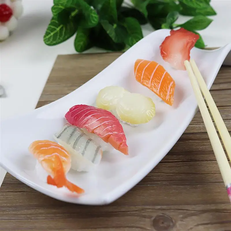 Simulation Sushi Model Food Toy Decoration Decorative Props Realistic Seafood Slice Artificial Food 1pcs Prop For Display kitchen food toys food photography props food model