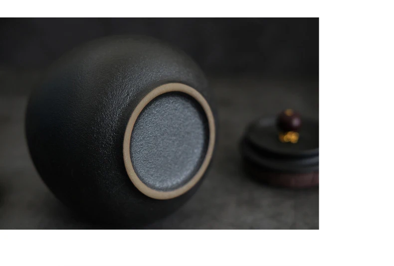 Высококачественный черный керамический герметичный баночка для хранения кофейных зерен, чайные конфеты, печенья, крытая емкость для хранения, кухонные баночки для хранения