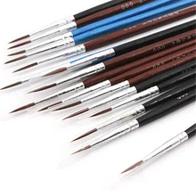 10 шт./лот, изысканная ручная роспись, тонкая линия, ручка, акварель, сделай сам, нейлоновые принадлежности художественные кисти, набор для художника, школьные канцелярские принадлежности