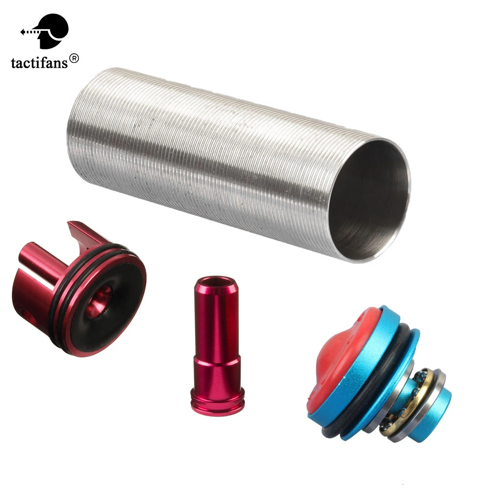 

SHS 4pcs Piston Head /nozzle /Cylinder / Cylinder Head Set For M4 Series Airsoft AEG Paintball Shooting Hunting Accessories