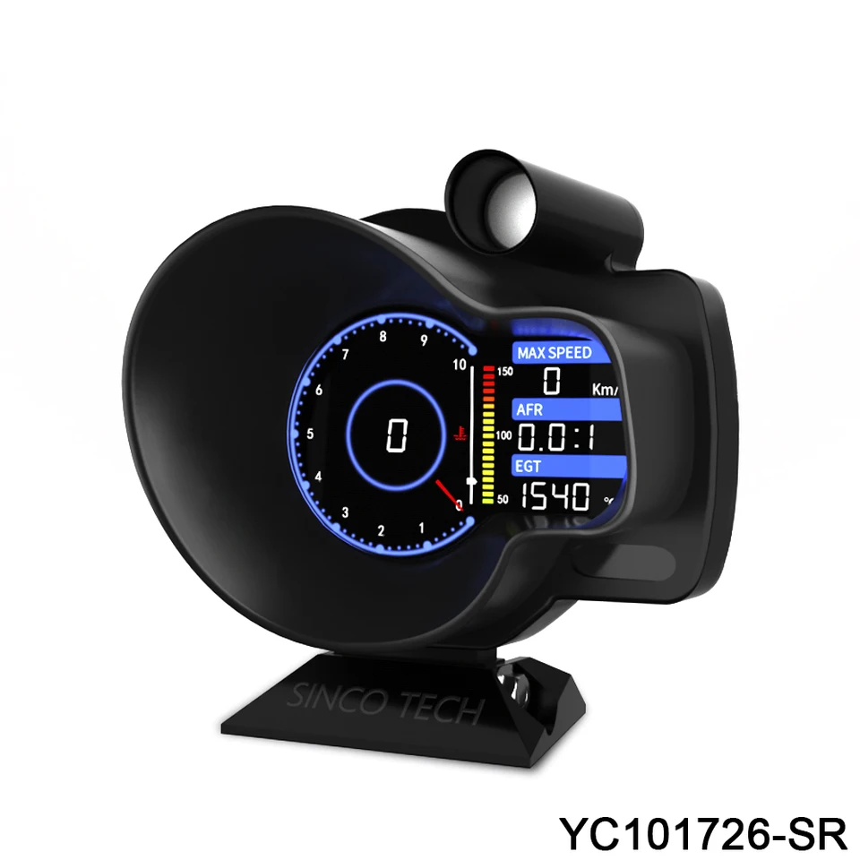 CAMMUS Universal Water Temperature Gauge Racing 60mm Tinted 17 Color OBD2 Mechanical Instrument for Car Automotive