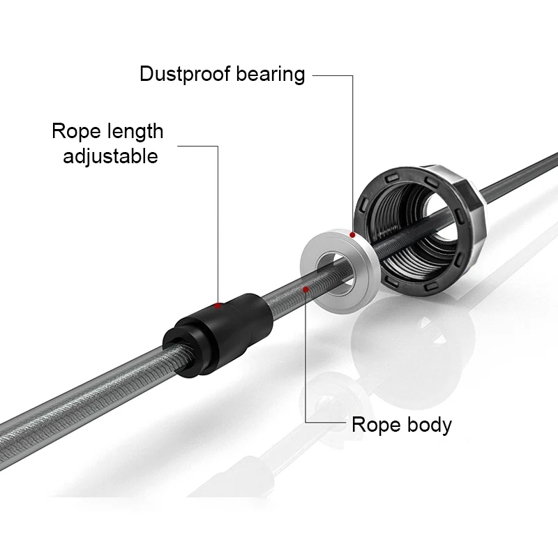 Подшипник стальной трос скакалка скорость Скакалка тренировка Регулируемая Скакалка для фитнеса с утолщенной противоскользящей пеной ручкой