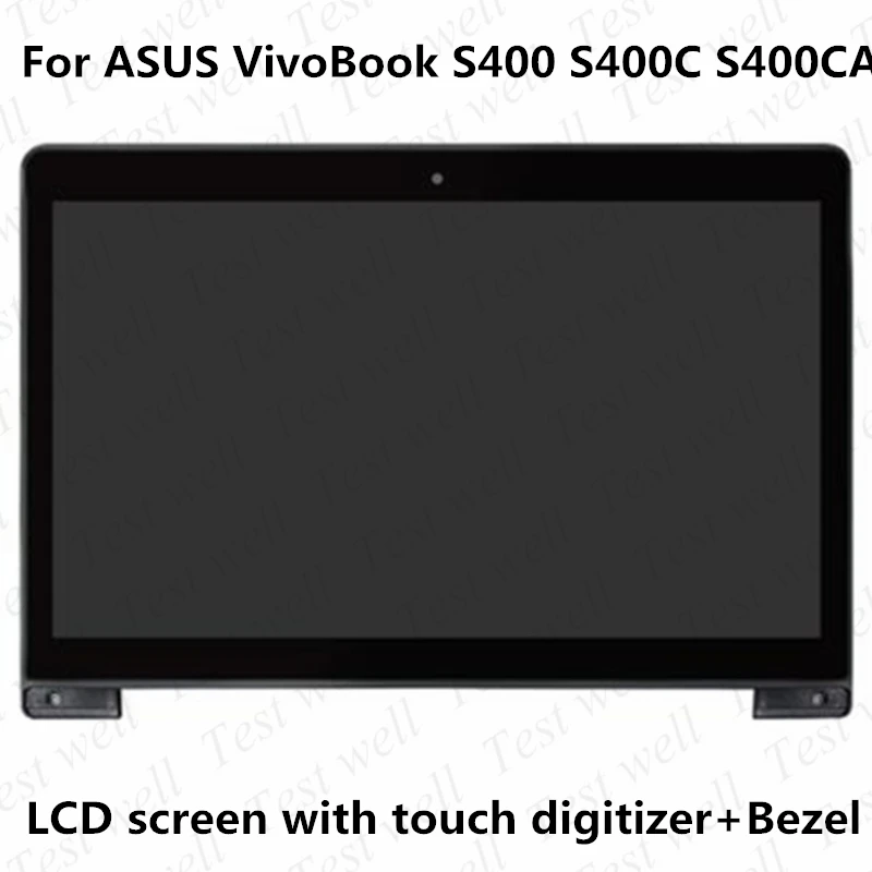 

Тест хорошо 14 дюймов Сенсорная сборка LCD Экран планшета HD 1366X768 для Asus VivoBook S400 S400C S400CA с рамкой