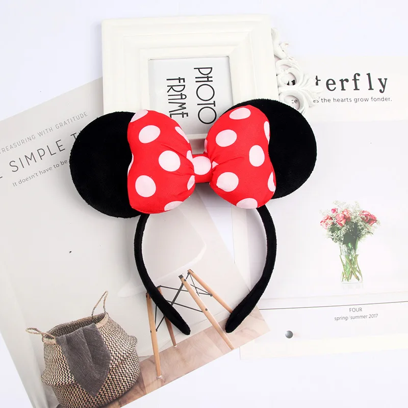 cheap baby accessories	 Disney cute performance party headband Minnie headband Mickey Mouse bow DY black ear headband Christmas hair accessories boots baby accessories	