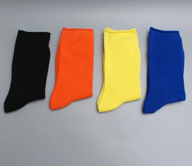 4 пары в партии, женские яркие неоновые носки, носки для девочек, носки с кромками, базовые стильные носки с круглым вырезом - Цвет: 11