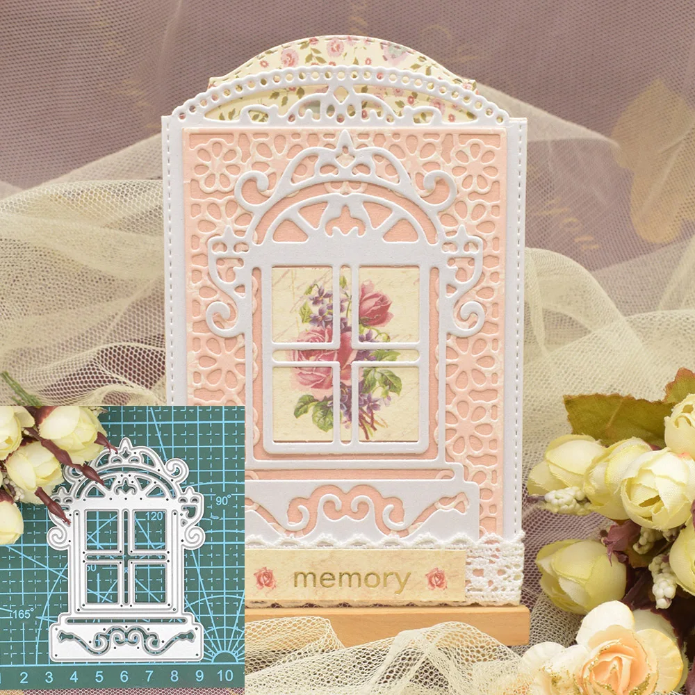 Vintage Window Frame Metal Stencil Cutting Dies for Scrapbooking Album