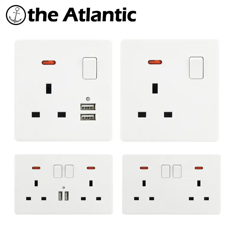 英国標準電源ソケット13aデュアルusbポートledインジケータシングル ダブルコンセントマルタシンガポール白プラスチック86 146タイプ コンセント コンセント Aliexpress