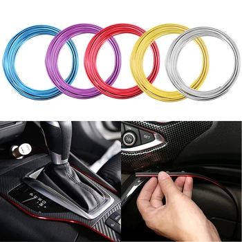 

Car Seal Accessories Universal Car-styling Car Dashboard Door Edge Sticker Molding Trim Strips 5M DIY Car Door Decor Strip