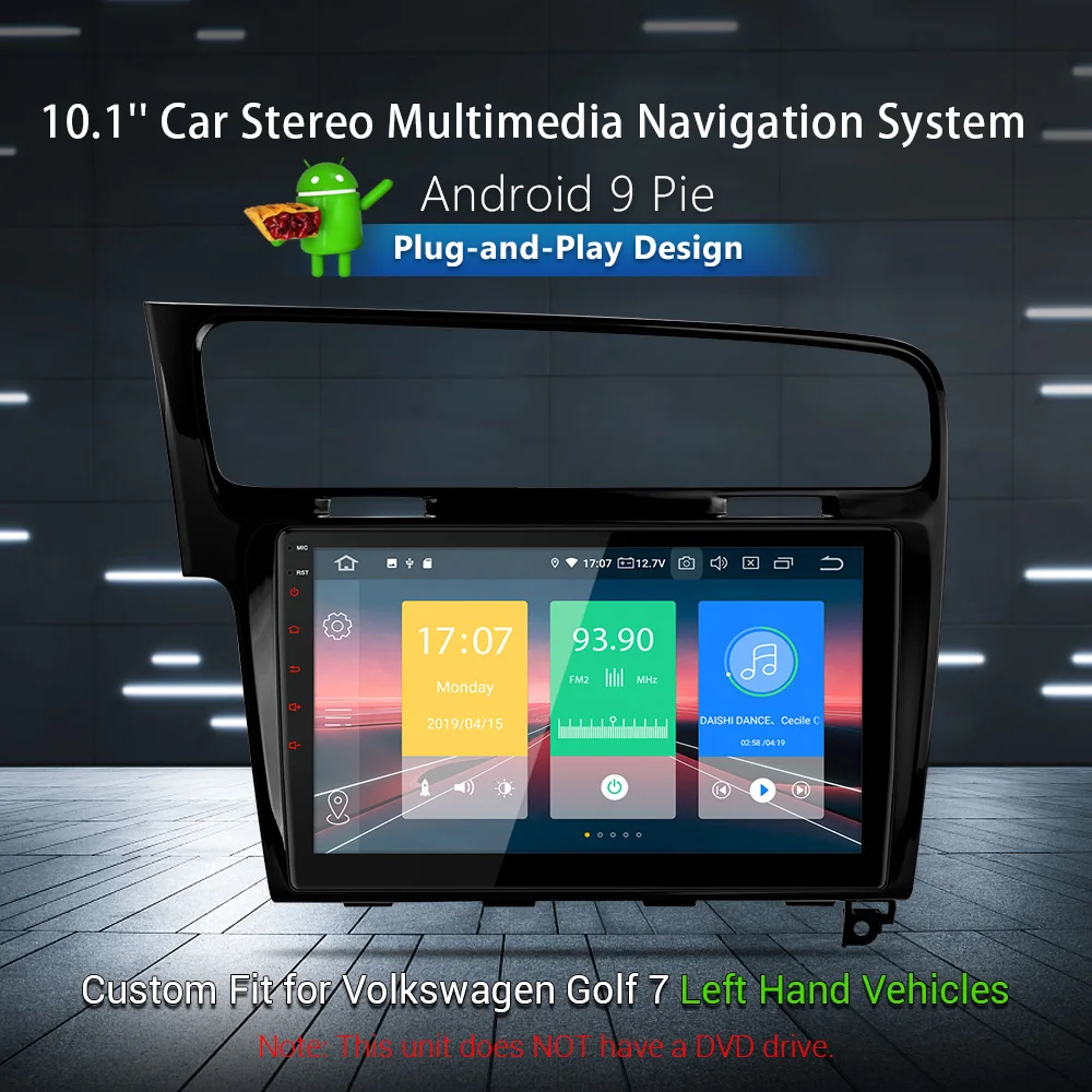 XTRONS 10.1'' Android 9.0 16GB ROM Car Stereo Multimedia GPS Navigation