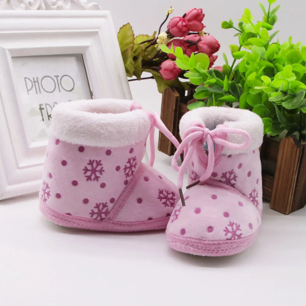 Ботинки на мягкой подошве для новорожденных с рождественским принтом; Теплая Обувь для новорожденных; нескользящая обувь для малышей; повседневная обувь для детей 6-18 месяцев; Прямая поставка;#12