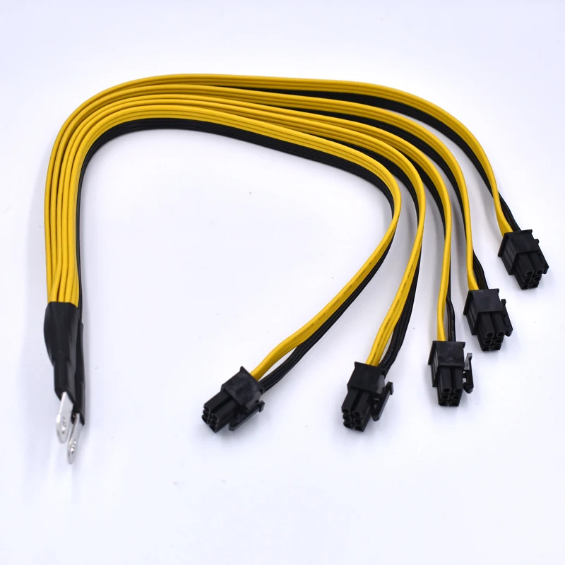 BTC Miner Bitcoin Litecoin S7 S9 S11 fuente de alimentación a 5 * PCI-E 6pin GPU tarjeta gráfica divisor Cable de alimentación