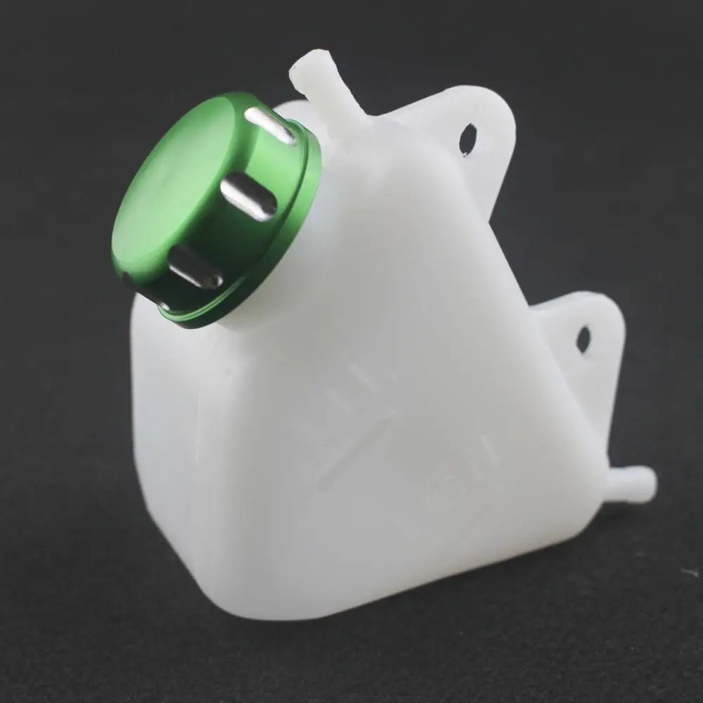 Motorcycle Water Coolant Reservoir Tank Radiator CNC Caps Water Storage Bottle Overflow for Kawasaki KLX 250 1994-2005 2006 2007