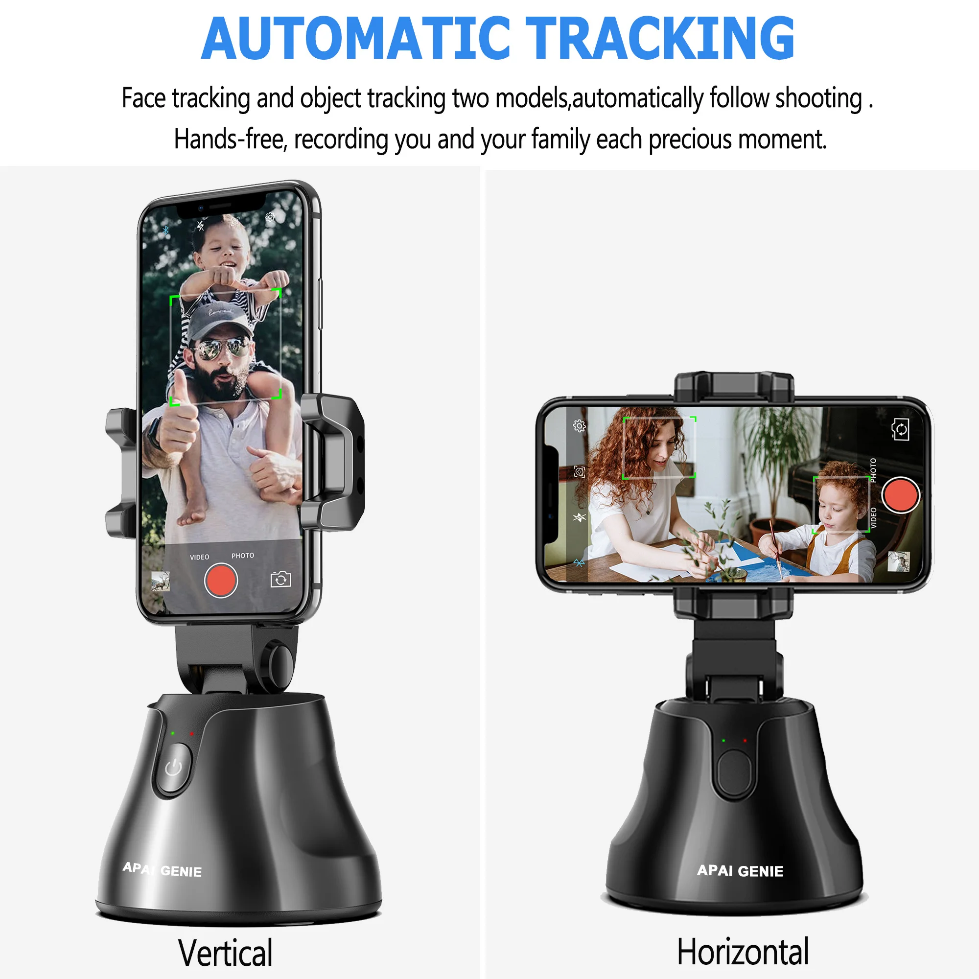 APAI GENIE камера для слежения за лицом смарт съемка селфи палка вращение на 360 °