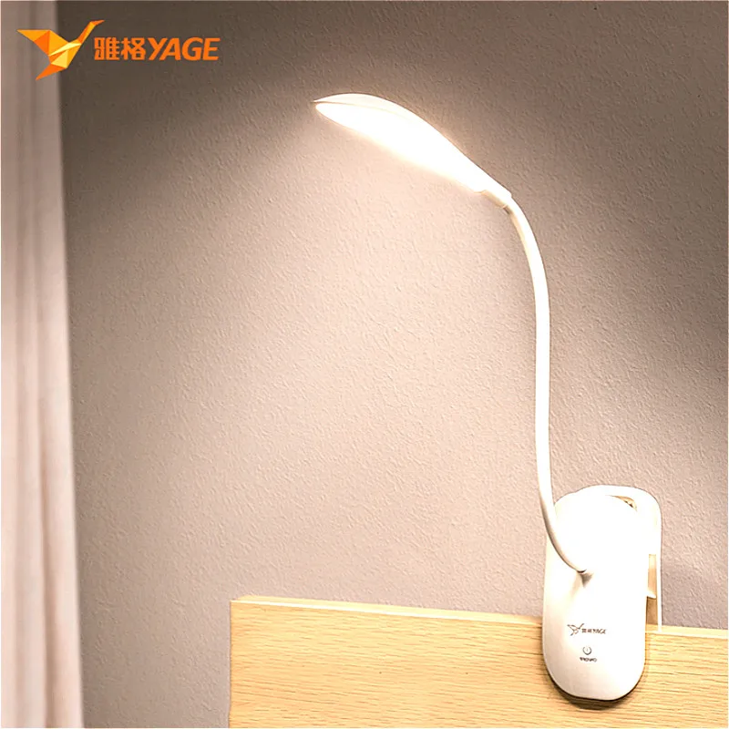  3W 14 pcs LED Eye Protect Clamp Clip Light Table Lamp Stepless Dimmable Bendable USB Powered Touch  - 32725511350