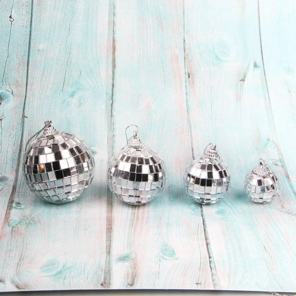 1 упаковка 30-60 мм Рождественский шар Рождественская елка подвесные украшения Подвески зеркальный стеклянный диско шар-безделушка украшение для дома Рождественская вечеринка