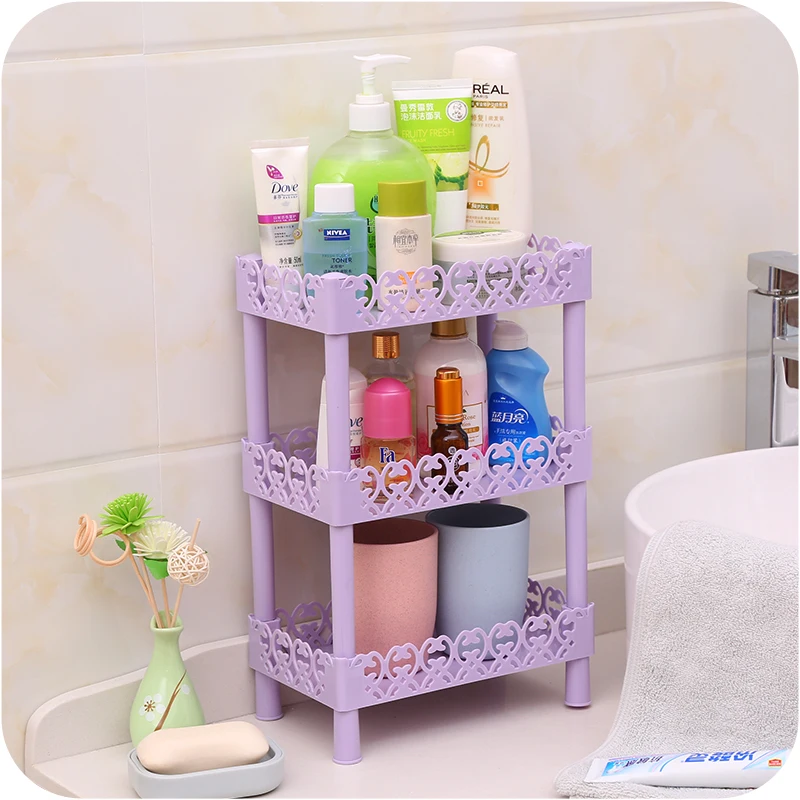 DIY 3 слойная пластиковая стойка для хранения стола настенная угловая полка