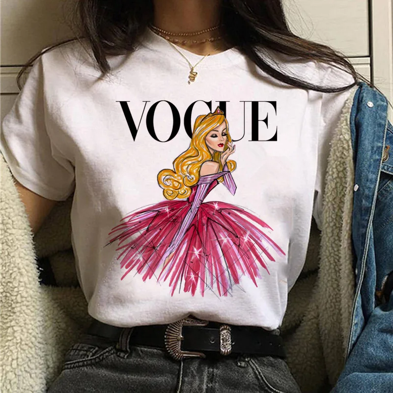 Модная футболка принцессы; Эстетическая Женская модная футболка для девочек 90 s; harajuku ulzzang; летняя футболка с графическим принтом; женская футболка