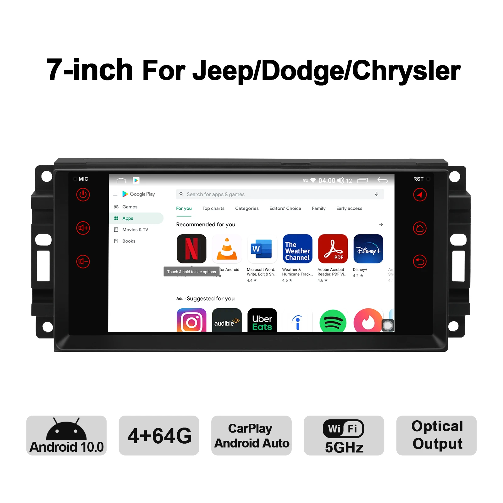 Joying Head Unit 7”radio Stereo Car Multimedia Player Android Autoradio  Bluetooth Car Intelligent System For Jeep Dodge Chrysler - Car Multimedia  Player - AliExpress
