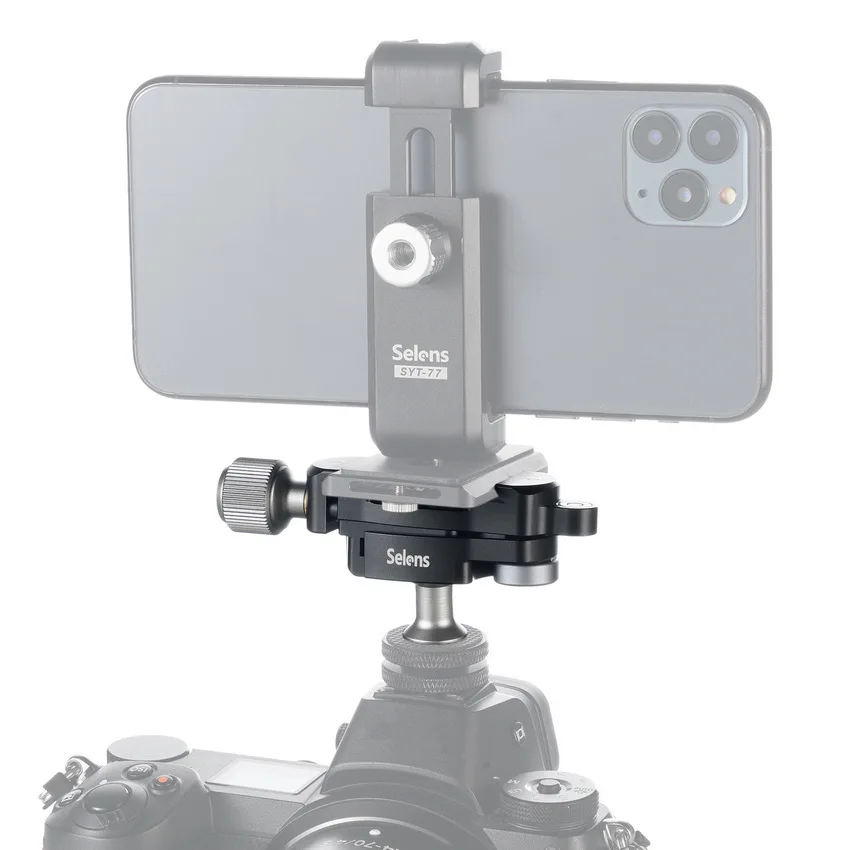 Selens MBP-19 Tripod Head Mini Panoramic Ball Head Camear Tripod Mount For Tripod Camera Cell Phone Light Stand
