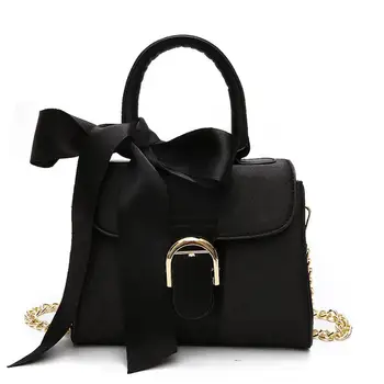 

Women's Bags Single Shoulder Messenger Fashion Simple Solid Bowknot Handbag Trendy Wild Casual Large Capacity H1