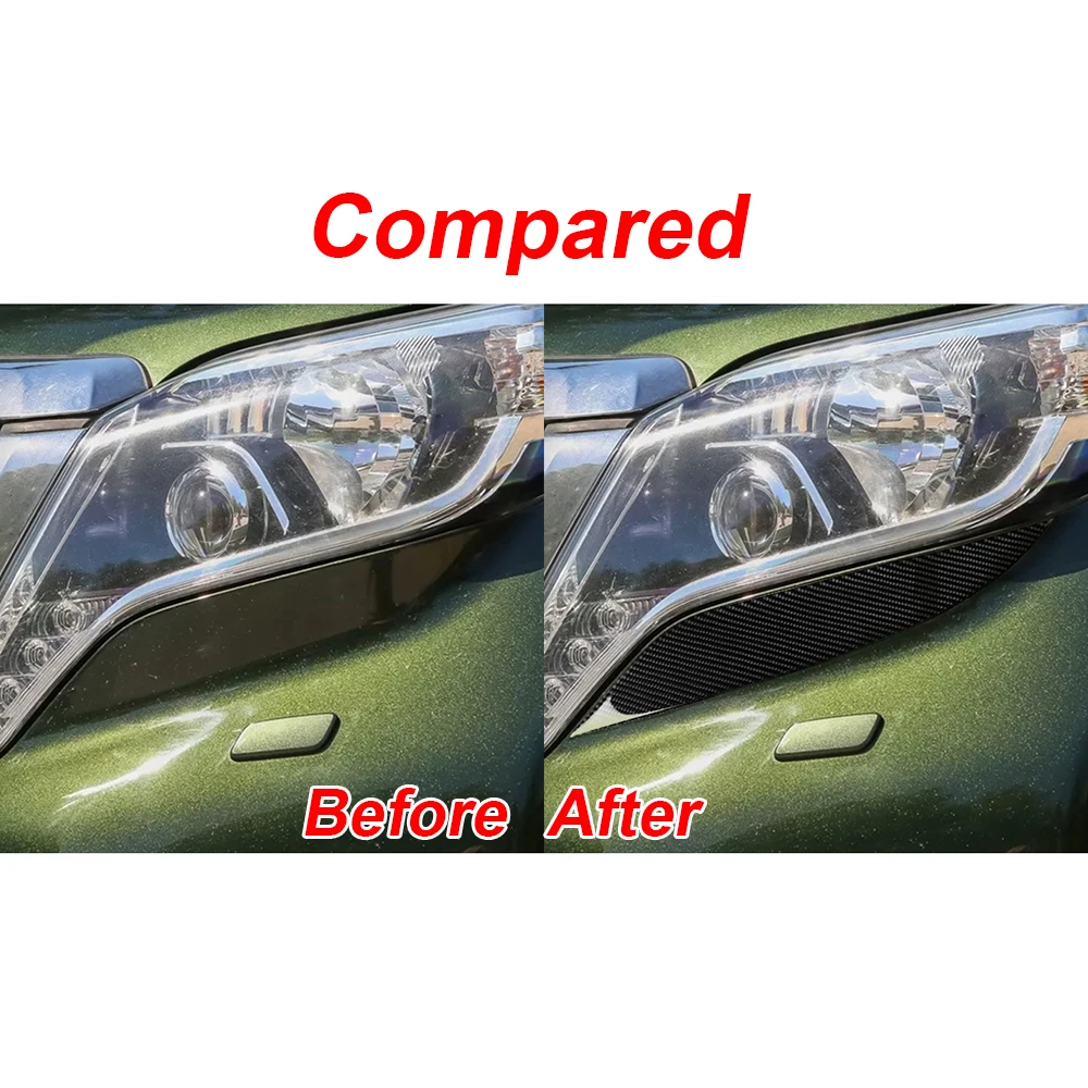 2* авто фары Накладка для Toyota Land Cruiser Prado FJ150