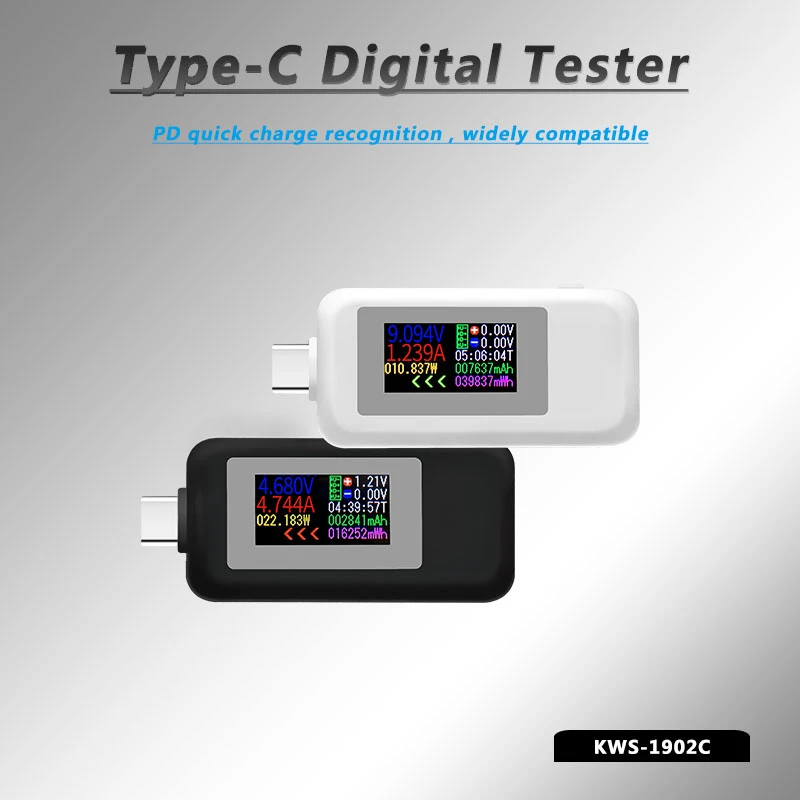 radioactive meter 10 in 1 DC Type-C USB Tester Current 4-30V Voltage Meter Timing Ammeter Digital Monitor Cut-off Power Indicator Bank Charger digital ph meter