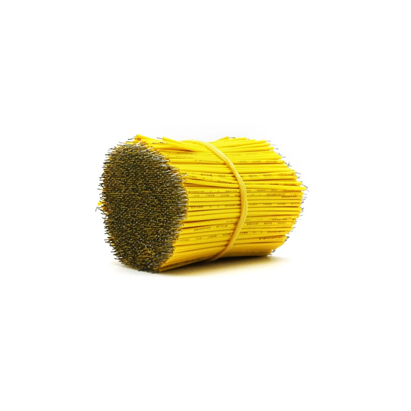 100 шт./компл. гальванически лужёные Макет кабель для пайки ПП 24AWG 8 см Fly перемычек проводной кабель олова проводящие провода 24AWG разъем провода - Цвет: yellow