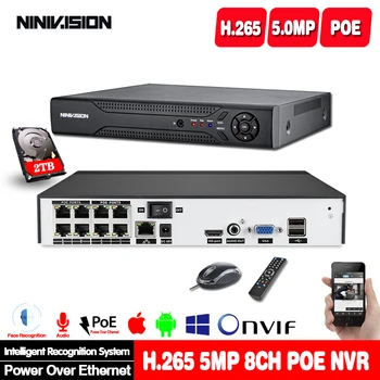 

H.265 8ch*5MP 4ch/8ch PoE Network Video Recorder Surveillance PoE NVR 4/8Channel For HD 5MP/1080P IP Camera PoE 802.3af ONVIF