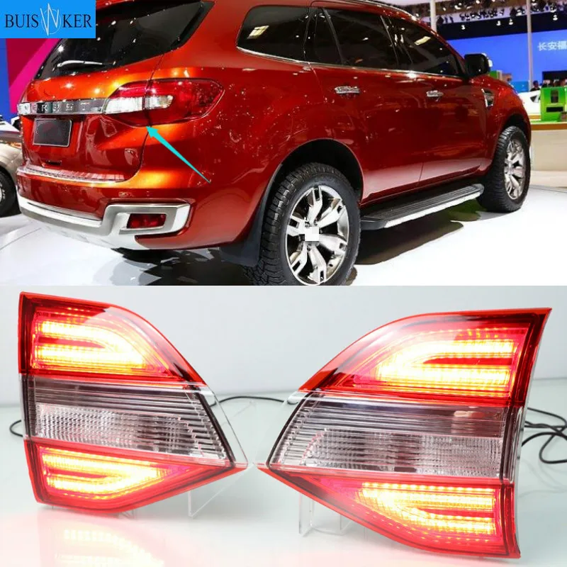 

2 шт. светодиодный задний светильник для Ford Everest 2016 2017 2018 Автомобильный светодиодный бампер светильник тормозной светильник отражатель задний бампер украшения лампа