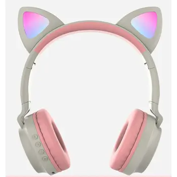 

Cat Ear with LED light Noise Cancelling Foldable Wireless Headphones Bluetooth 5.0 Multiple Models Remote Control Headset