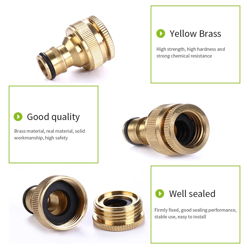 Brass Garden Hose Tap Connector Standard Hose Adaptor Accessories Garden Supplies Garden Water Connectors