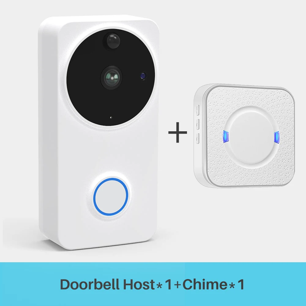 Doorbell Chime Умный IP видеодомофон Wi-Fi видеодомофон дверной звонок wifi дверной Звонок камера для квартиры ИК сигнализация беспроводная камера безопасности - Цвет: Doorbell Chime