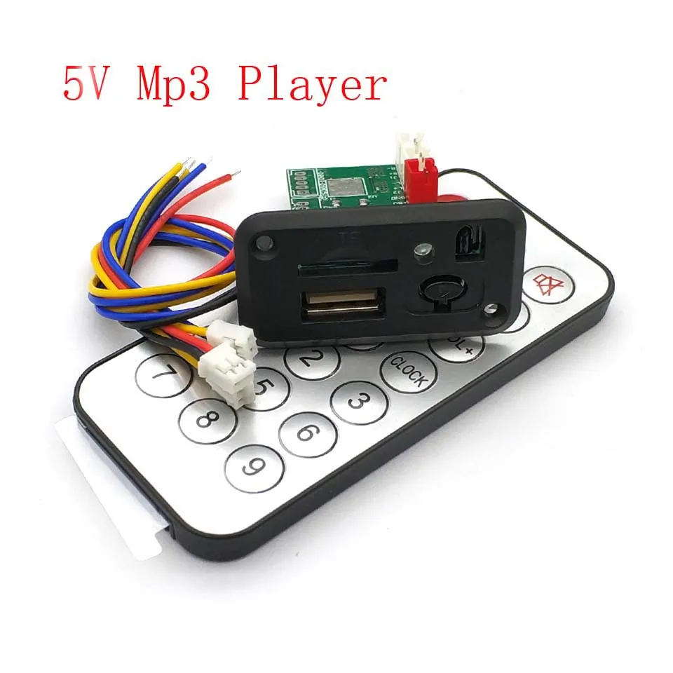 3W*2 Mini 5V MP3 Decoder Board USB TF Card Amplifier Module Remote Control 