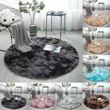 Твердый градиентный ковер нескользящий круглый коврик более толстые коврики для ванной комнаты мягкий пушистый детский коврик для спальни для гостиной