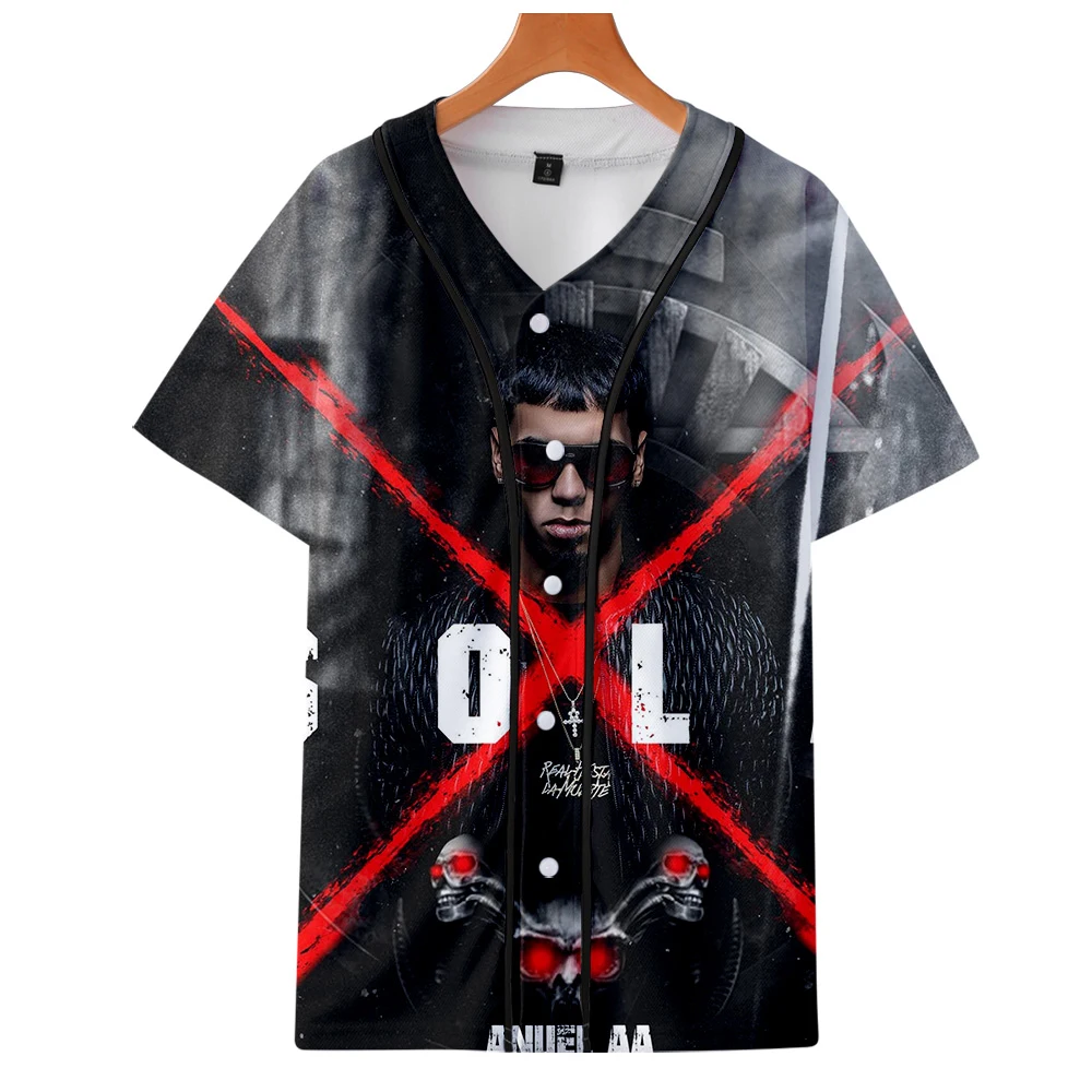 Anuel AA Мужская рубашка с 3D принтом, настоящая Hasta La Muerte, гавайская рубашка с коротким рукавом, мужские рубашки с коротким рукавом, летняя повседневная Уличная одежда
