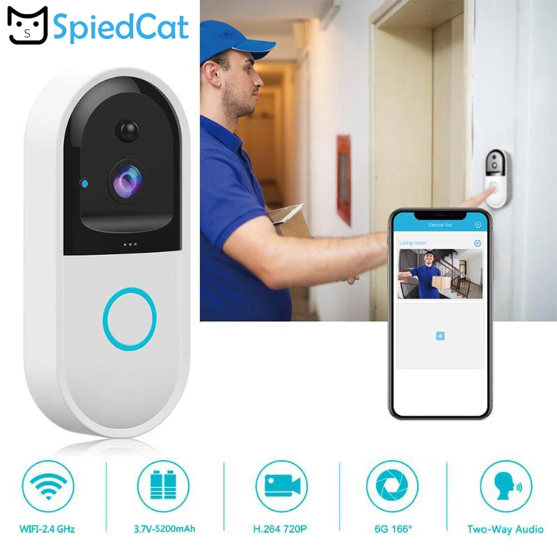 720P Смарт IP беспроводной WIFI безопасности видео дверной звонок домофон квартиры FIR
