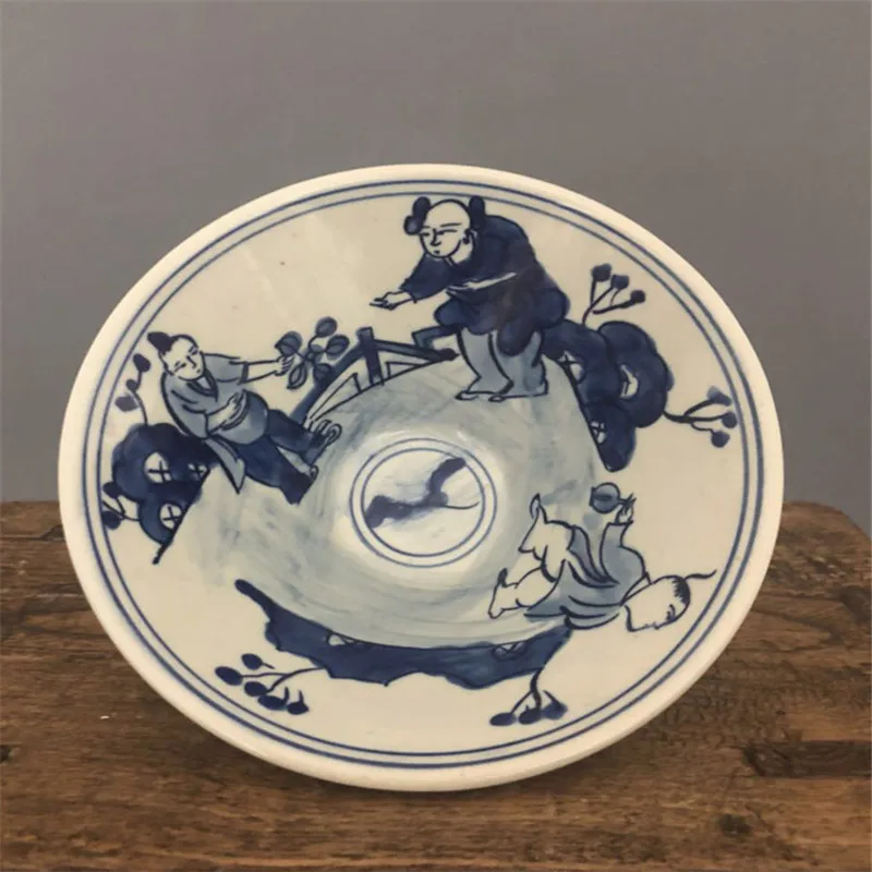 

Jingdezhen Античная Керамическая ручная роспись фигурка шляпа чаша домашнее украшение
