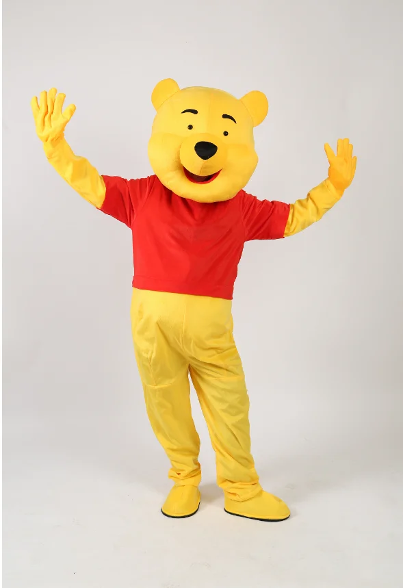 Cartoon Very Cute Yellow Bear Mascot Costume Adult Dress Character Unisex Outfit High Quality Clothing | Тематическая одежда и