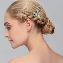 Элегантные хрустальные свадебные аксессуары для волос Свадебные расчески женские вечерние свадебные повязки для волос тиара невесты FS62