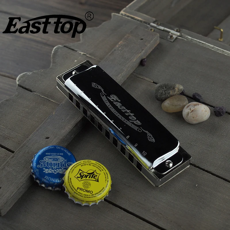 

EASTTOP T006 10 hole brass comb brass reedplate blues harmonica