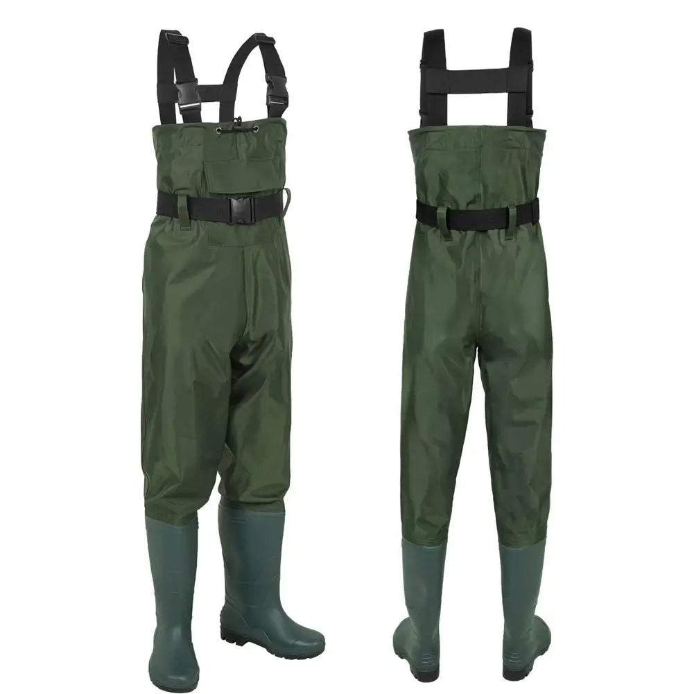 Nylon Breathable Waterproof Stocking Foot Fly Fishing Hunting Chest Waders  Pant For Men And Women One-piece Trousers For Fishing