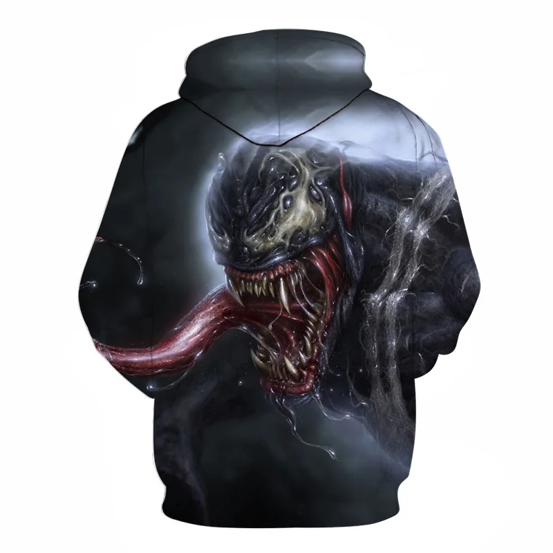 New Customized Fashion Cotton Hoodies with Venom Jumper Pullover Women Casual Long Sleeve Hoodies Topshirt Dropshipping